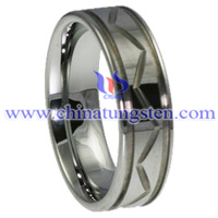 Carved Tungsten Carbide Ring Picture
