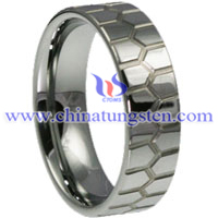 Carved Tungsten Carbide Ring Picture