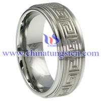 Carved Tungsten Carbide Ring Picture